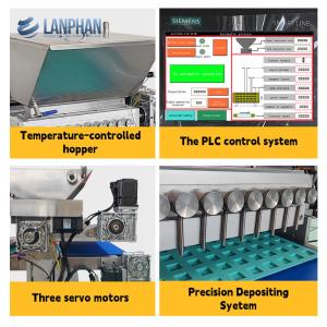 China Stainless Steel 25Liter Hopper 60-100kg/h  Gummy Candy Chocolate Make Machine Gummy Depositer on sale