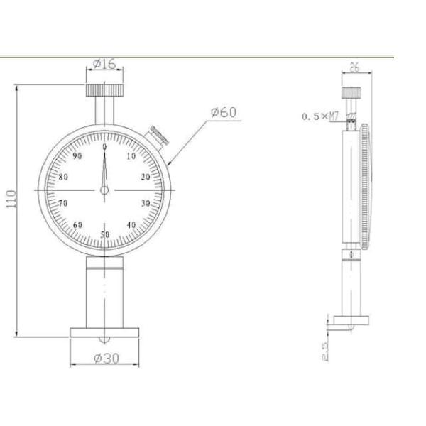 Accurate Handheld Shore Hardness Gauge , Twin Needle Durometer Test Blocks