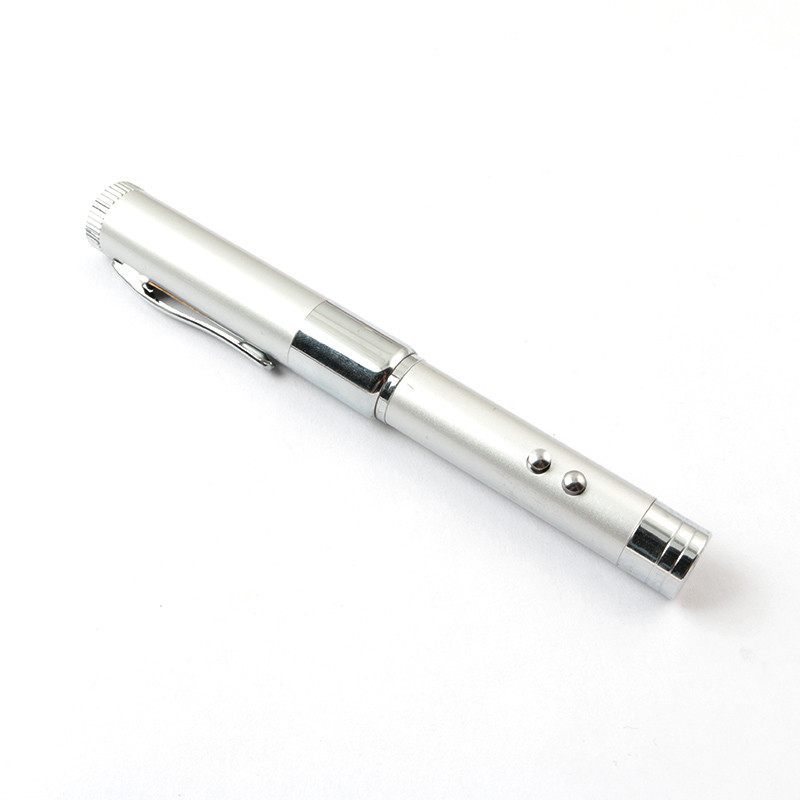 Silver Pen USB Flash Drive With Red Led Light 128GB 256GB Fast Speed
