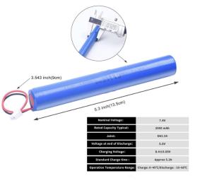 China ICR18650 2S1P Li Ion Rechargeable Batteries 7.4V 1800 2000 2500mAh factory