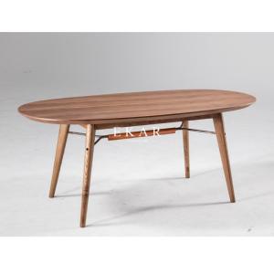 China Simple Design Contemporary Oval Wood Dining Table factory