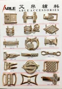 China A15 A16 High End Custom Metal Zinc Alloy Buckle Into Shoe / Bag Decorative Fitting factory