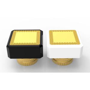 Perfume Eco Friendly Square Bottle Cap Zinc Alloy Electroplating Process