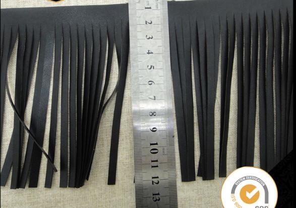 customized leather tassel fringe for bag decoration , elegant fashion handmade