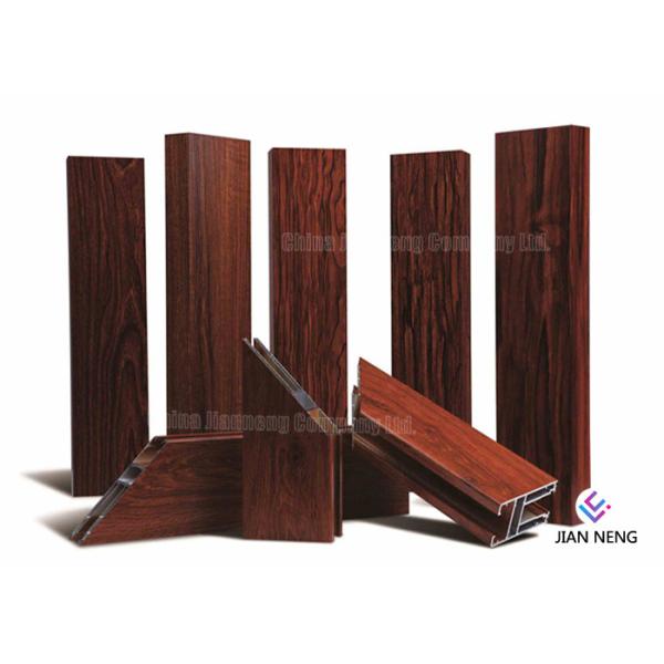 China Wood Finish Aluminium Frame Profile , Customized Aluminum Extrusion Profiles factory