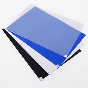 China Customized Cleanroom Disposable Adhesive Laminated peel off transparent white blue sticky mat factory