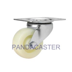 China White 3 Inch Light Duty Casters Low Gravity Center Polypropylene Castors factory