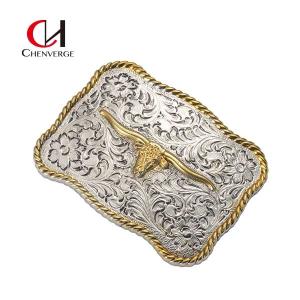 China Thickness 3mm Antirust Western Belt Buckle , Lightweight Plate Style Belt Buckle factory