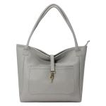 Gray Vegan Leather Tote Bag PU Soft Leather Satchel Handbags
