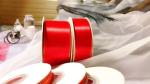 Single Face Wired Edge Christmas Ribbon Eco Friendly Polyester Material