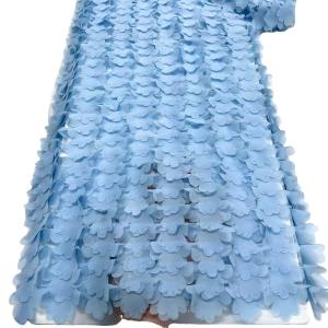 China Supoo Luxurious 3D Flowers Lace Embroidery Fabric for Ghana/Senegal Dress Water Soluble factory
