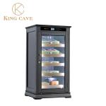 Wood Frame LED Light Single Glass Door Electric Cigar Humidor Cabinet Cooler
