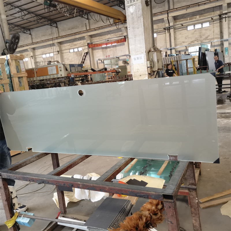Frost Acid Etched Tempered Shower Glass 8-12mm Thk Swinging Glass Door