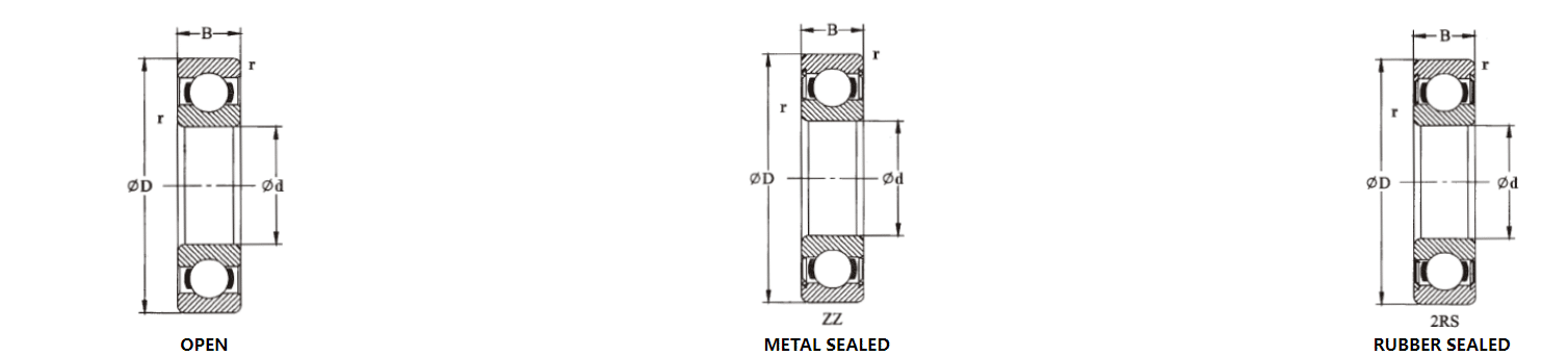 high speed Open Large  6702 6072ZZ  Deep Groove Ball Bearings