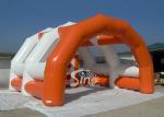 Outdoor Orange Inflatable Football Goal Tent For Soccer Events