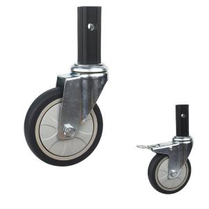 China 4&quot; Square Stem Silent Food Cart Service Cart Casters Dust Resistant Trolley Wheels Heavy Duty Wholesale factory