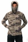 Tactical Elastic Camouflage Hooded Sweatshirts Zip Up Cardigan For Men And Women