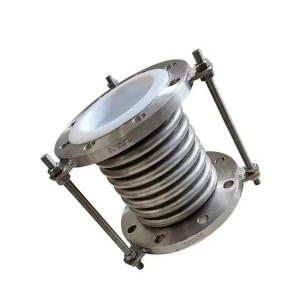 SS304 PTFE Lined Stainless Steel Exhaust Bellows Expansion Joint
