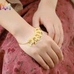 10.5g Womens Engraved Bracelets With Round Pendants