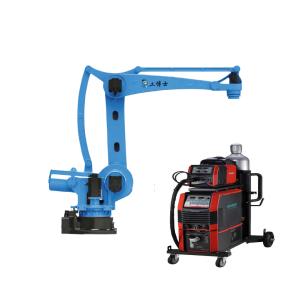 China 6 Axis Industrial Robot Arm With MAG MIG Welding Machine And Gun factory
