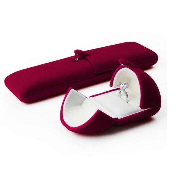 China Button Jewelry Velvet Box Great Presentation Necklace Pendant Packaging Display factory