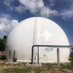 5000m3 Dual Membrane Biogas Balloon Ground Mounted For Methane Storage
