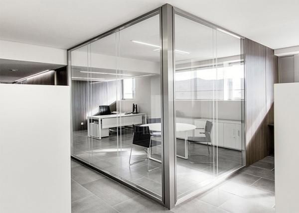 lastest style Frameless partition soundproof wall customized size glazed wall