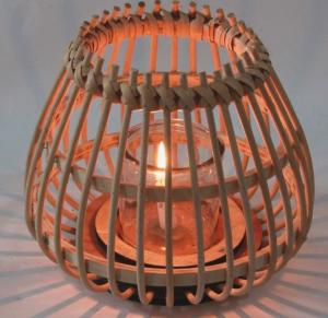 China Hot Sale Led Lantern Indoor And Outdoor Decoration Natural Handmade Rattan Weave Candle Holder factory