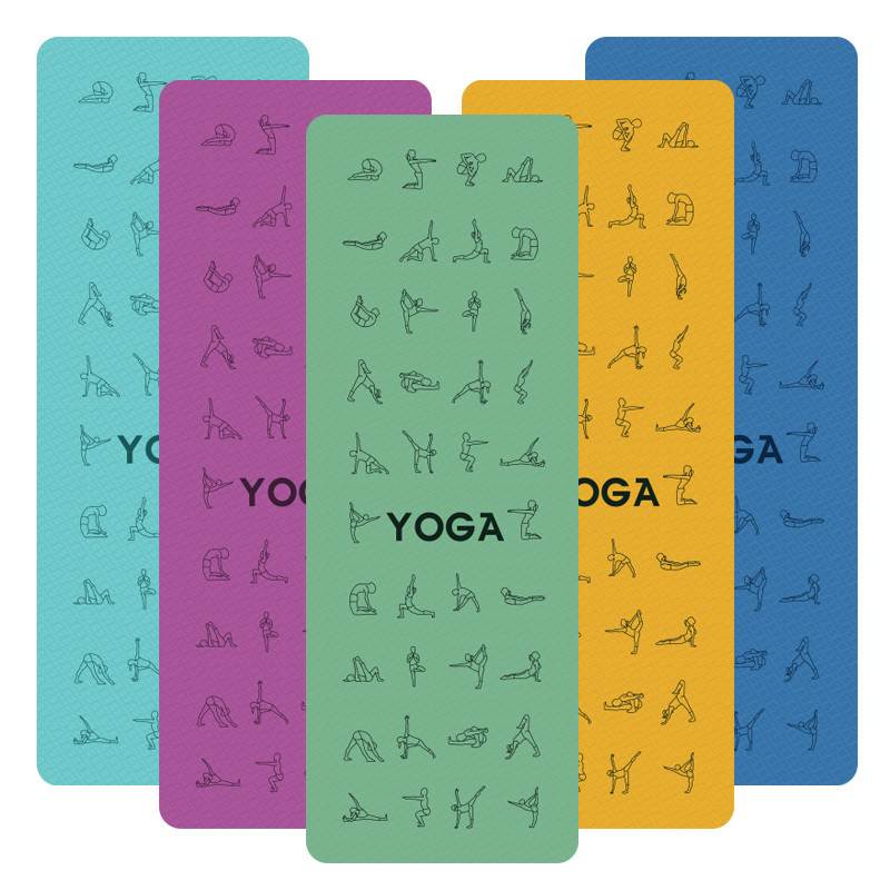 1830*610*6mm EVA Yoga Pose Mat Non Slip Yoga Mat Position Line For Beginner