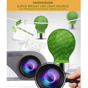 1200 Lumens 800x480 HDMI/AV/VGA/USB Input LED Video Projector HD Home Theater