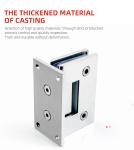 Frameless Glass Door Hinge PSS/SSS/MB Finish 90 Degree Solid Brass for Shower