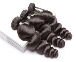 Original Indian Human Hair Weave Unprocessed / Loose Wave Human Hair