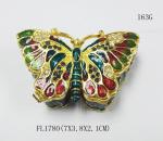 Alloy butterfly trinket box metal Small Jewelry Boxes