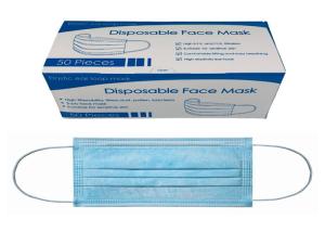 China 3 Ply non woven Mask NonWoven Breathable Earloop Mask 17.5*9.5CM factory