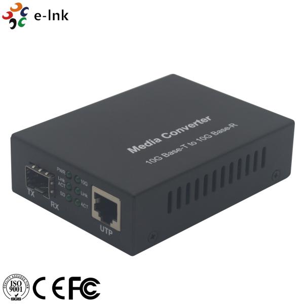 12V DC Fiber Optic Ethernet Media Converter Hot Plugging 10G Base - T To 10G