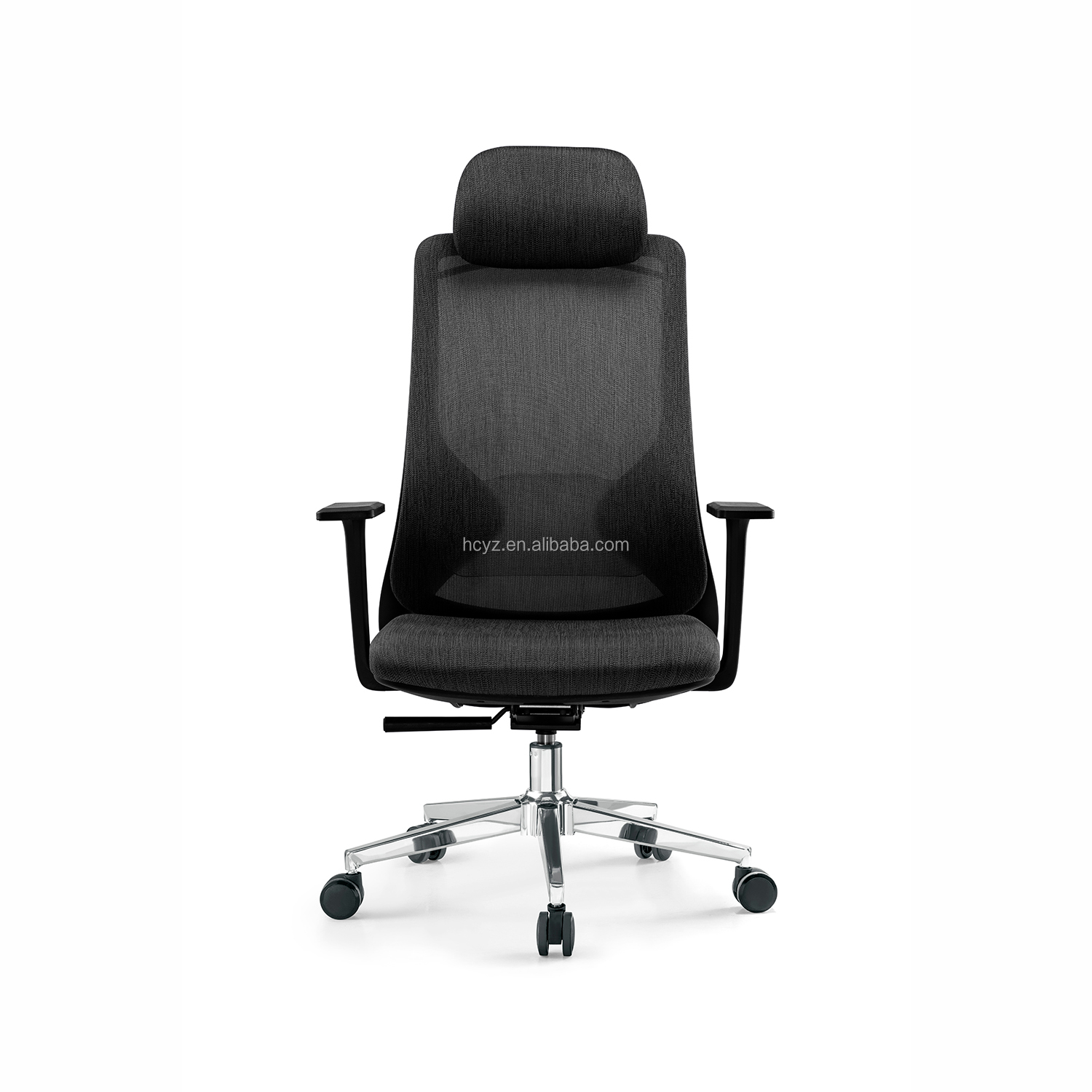Adjustable Headrest Ergonomic Office Chair with Stainless Steel Backrest and Free Shipping