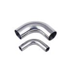 Silver Casting Stainless Steel Mirror Finish Seamless Pipe Long Radius Weld 90