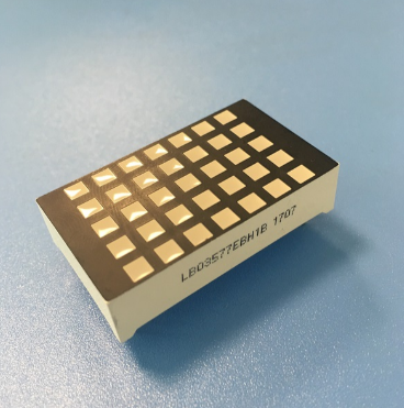 Ultra bright blue 3mm 5*7 sqaure dot matrix led display row cathode column anode