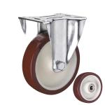 5 Inch Swivel Polyurethane Wheels Nylon Core Red PU European Caster Wheels