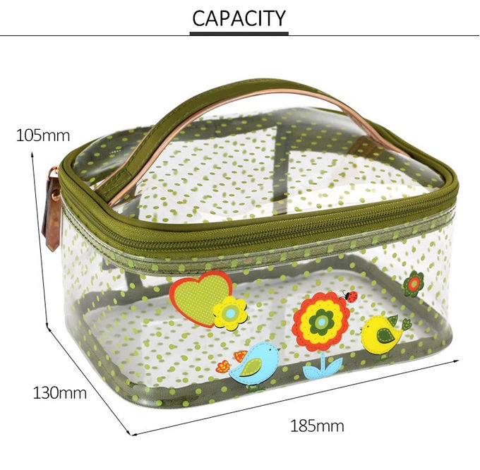 Beauty Cosmetic Case Bag Waterproof Clear Transparent Makeup Bag with Zipper