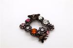 Antique Bronze Rhinestone Shoe Clips Zinc Alloy / Iron / Copper Material