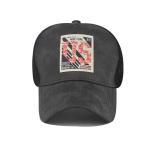BIO Washed Cotton Mesh Trucker Caps Distressed 58cm Black Mesh