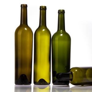 China Hot Stamping 330ml 500ml 640ml 750ml Green Beer Glass Bottle with Cap and Custom Logo factory