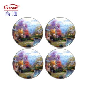 China Sustainable Design Clear Float Glass Coaster Mats Pads for Table Decoration 3000 Sets factory