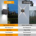 Residential Outdoor Lighting Solution Aluminum Wall Light with Solar Power