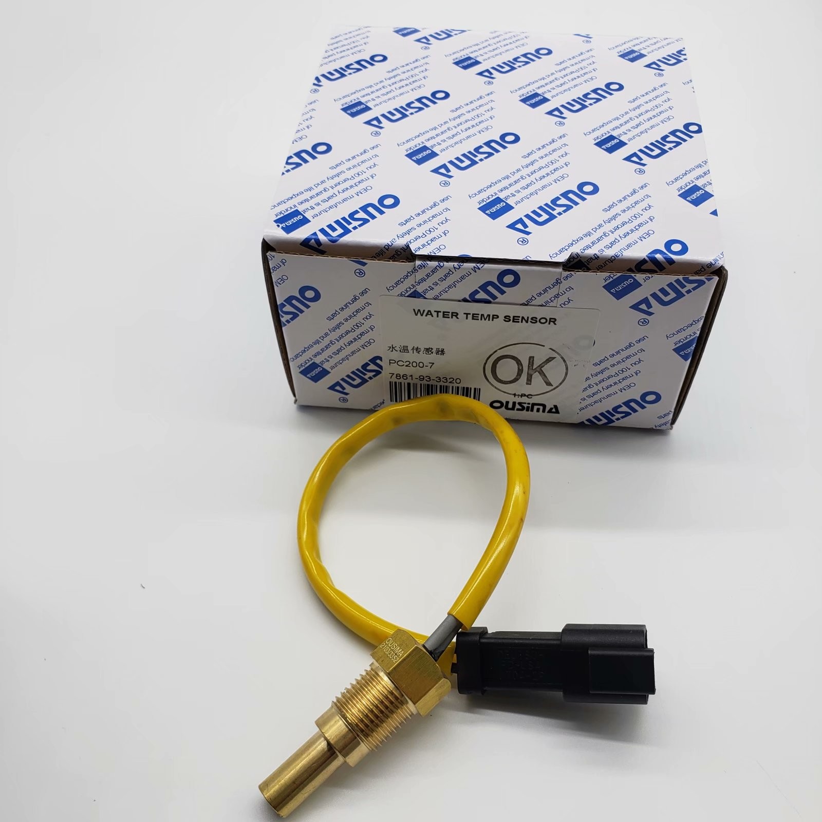 OUSIMA 7861-93-3320 Water Temperature Sensor For Komatsu Excavator Sensor Part 7861933320 PC200-7