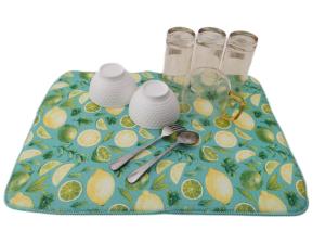 China 20x15inch Decorative Printing Microfiber Dish Drying Mat factory