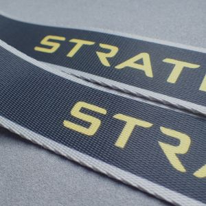 Customized Non Elastic Embroidered polyester webbing straps