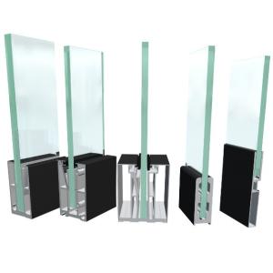 China Aluminium Profile Glass Aluminum Channel For Glass Railing with Glass Balustrade factory