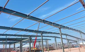China Modern Sturdy Metal Workshop Prefab Steel Buildings With C/Z Galvanized Steel Purlin factory